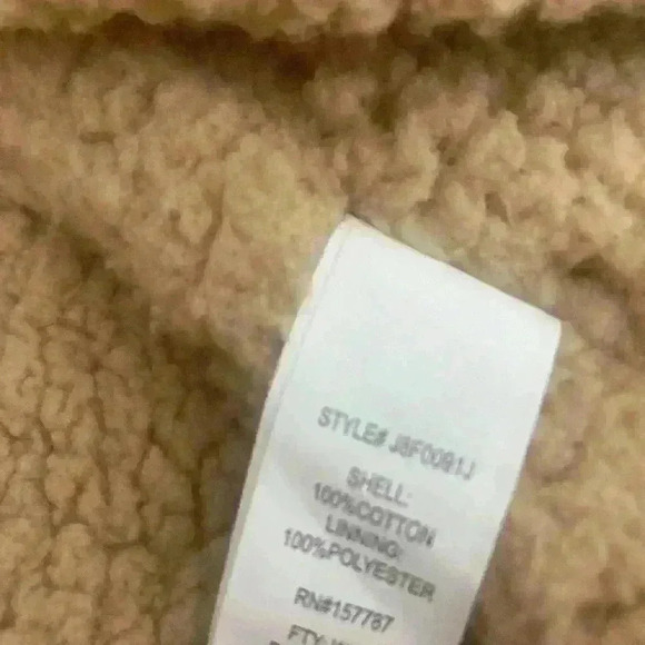 LOVE + JOY tartan red plaid sherpa zip up Jacket size Small Exc Con - Picture 8 of 8